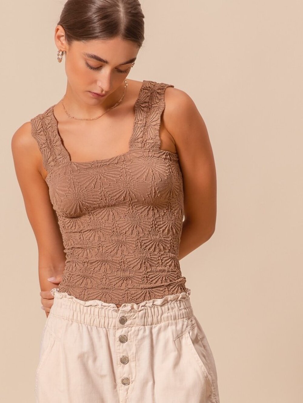 264 | Seamless Jaquard Tank Top